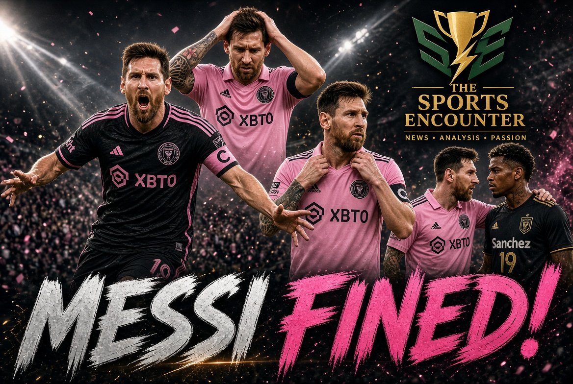 Lionel Messi in an Inter Miami match setting during the 2-2 draw with Philadelphia Union, where a late confrontation led to MLS fines and disciplinary action.