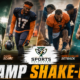 Cinematic NFL training camp collage highlighting Lane Johnson’s possible final season, Luther Burden III’s injury scare, Matt Henningsen’s Achilles setback, and Geron Christian joining the Jaguars for added offensive-line depth.