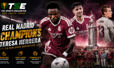 Real Madrid celebrate winning the Trofeo Teresa Herrera after a 1-0 victory over Deportivo La Coruña, with Brahim Díaz highlighted as the matchwinner, Andriy Lunin credited for the quick distribution that created the goal, and Bernardo Silva featured among Madrid’s key preseason performers.