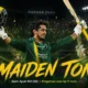 Saim Ayub celebrates his maiden T20 century for Jamaica Kingsmen against St Kitts and Nevis Patriots in CPL 2026 Match 18 at Warner Park.