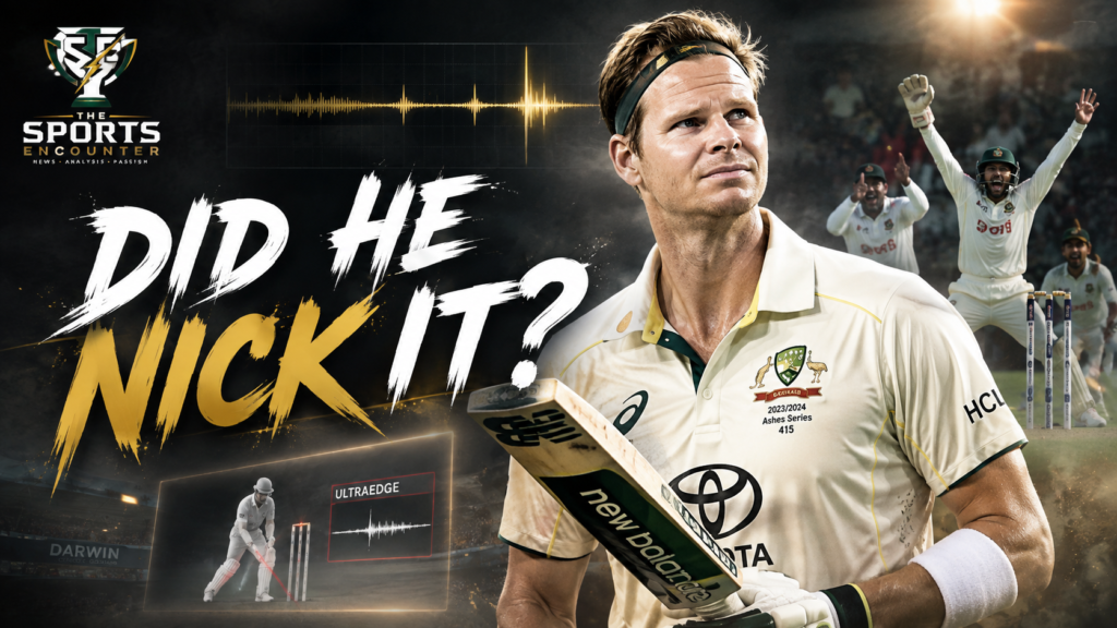 Steve Smith at the center of a DRS controversy during the Australia-Bangladesh Test in Darwin after Snickometer failed to show a clear edge that Smith later said he thought he had nicked.