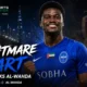 Chris Bedia and Al-Wahda players featured in a cinematic match graphic after Al-Nasr beat Al-Wahda 1-0 in the ADNOC Pro League.