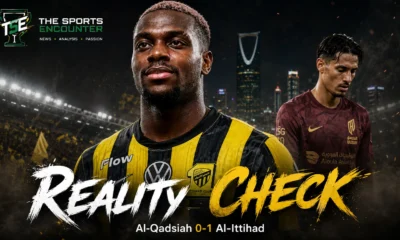 George Ilenikhena and Tijjani Reijnders featured in a Saudi Pro League match graphic after Al-Ittihad beat Al-Qadsiah 1-0.