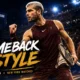 Carlos Alcaraz celebrates during his US Open 2026 first-round win over Roman Safiullin while wearing a Travis Scott x Nike Cactus Jack tennis outfit.