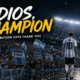 Lionel Messi walks away from a rain-soaked stadium as emotional Argentina fans salute their retiring captain with flags and farewell tributes.