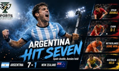 Argentina, Spain, Netherlands, Belgium and other teams featured in a cinematic FIH Hockey World Cup 2026 August 20 wrap highlighting Argentina’s 7-1 win and the day’s major results.