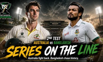 Australia and Bangladesh players face off in a cinematic Mackay Test setting as the hosts try to level the series and Bangladesh chase a historic series victory.