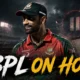 Tamim Iqbal and Bangladesh Premier League imagery in a cinematic cricket setting as the BCB pauses the BPL for a full governance and financial reset.