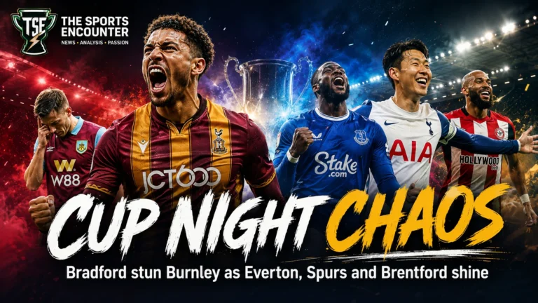 Bradford City celebrate their Carabao Cup upset over Burnley alongside scenes from Everton, Tottenham and Brentford’s emphatic Round Two victories.