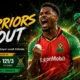 Khary Pierre celebrates as Guyana Amazon Warriors dominate Antigua and Barbuda Falcons in CPL 2026 Match 15, with Shimron Hetmyer starring in the chase.