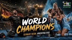 Germany celebrate winning the men’s FIH Hockey World Cup 2026 while Argentina are crowned women’s champions after defeating the Netherlands in a dramatic shootout.