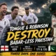 Ollie Robinson and Josh Tongue celebrate during England’s innings-and-103-run victory over Babar-less Pakistan in the first Test at Headingley, Leeds.