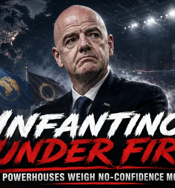 Gianni Infantino at the center of a cinematic FIFA power struggle as UEFA, AFC and CONCACAF weigh a possible no-confidence move against the FIFA president.