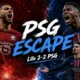 Lille and Paris Saint-Germain players during their dramatic 2-2 Ligue 1 draw after PSG recovered from two goals down late in the match.