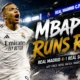 Kylian Mbappé celebrates for Real Madrid after scoring a hat-trick in a 4-1 La Liga win over Real Sociedad at the Santiago Bernabéu.