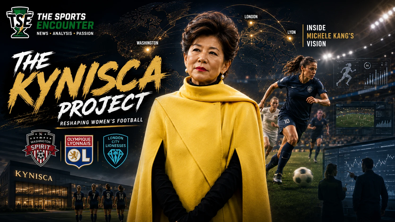 Michele Kang featured in an editorial image about Kynisca's multi-club project and her plans to reshape women's football.