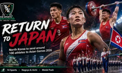 North Korean athletes preparing for the Aichi-Nagoya Asian Games 2026 in Japan, where the DPRK plans to send around 100 competitors across 14 sports.