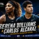 Serena Williams and Carlos Alcaraz featured together for their 2026 US Open mixed doubles partnership in New York.