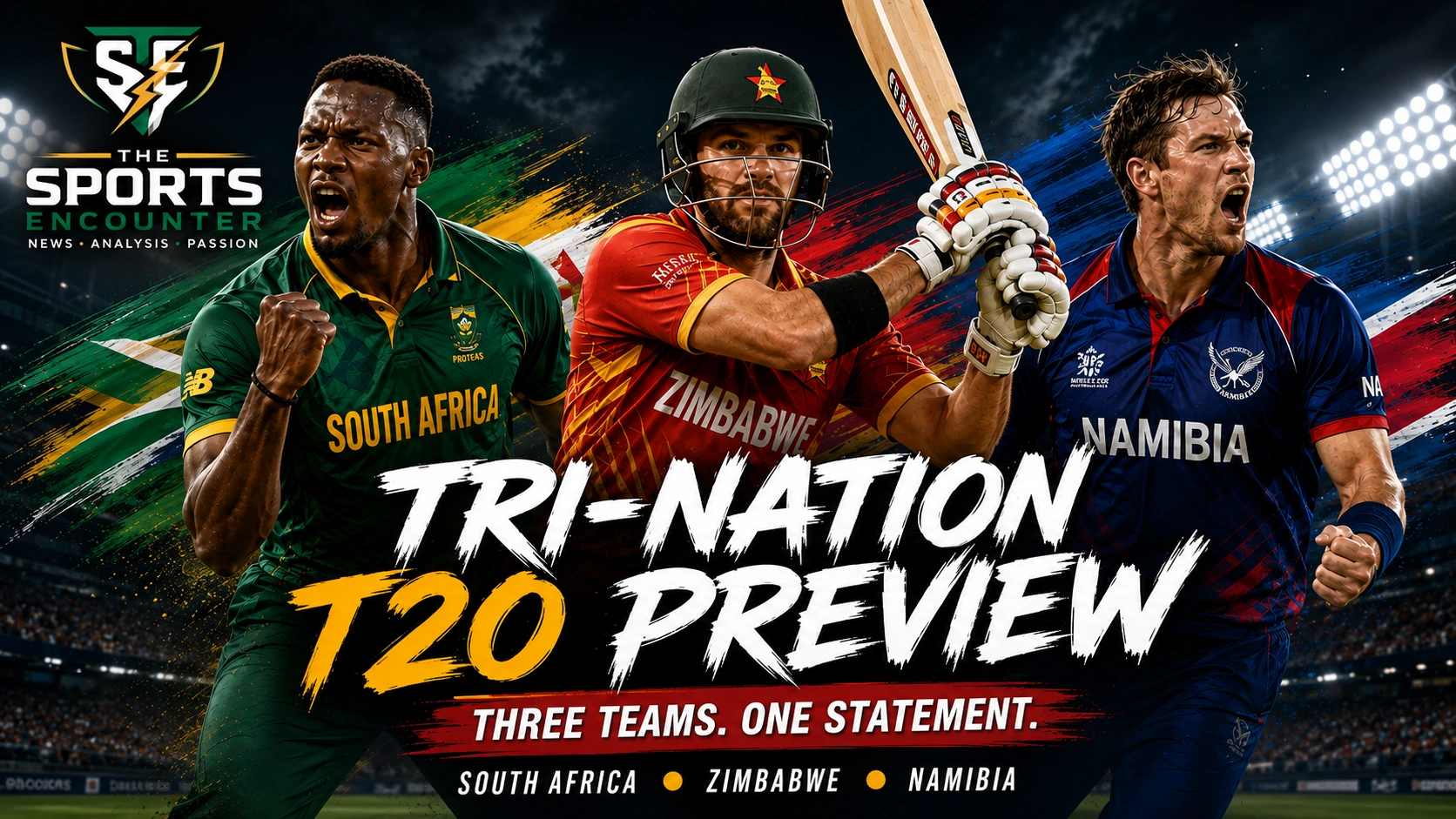 South Africa, Zimbabwe and Namibia cricketers prepare for the 2026 T20 Tri-Series in Windhoek ahead of the 2027 Cricket World Cup.