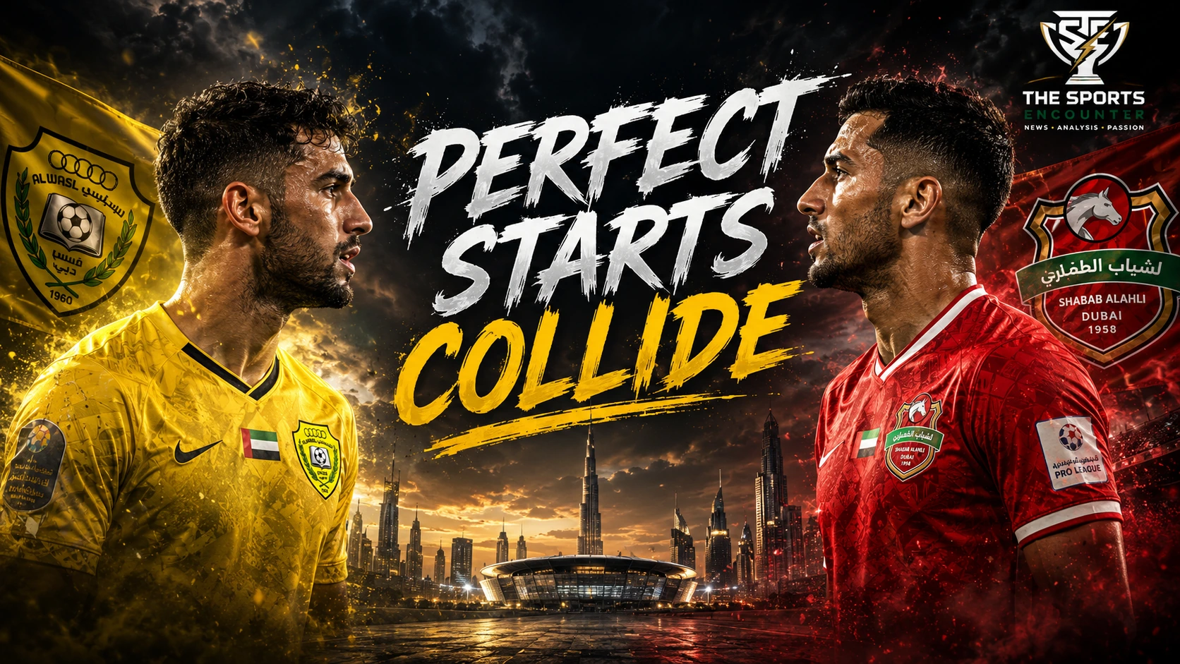 Al Wasl and Shabab Al Ahli prepare to face off at Zabeel Stadium as the UAE Pro League title race reaches its first major test.