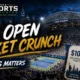 US Open stadium and New York City fans featured in a cinematic graphic about rising ticket prices and the new $100 ticket initiative for local residents.