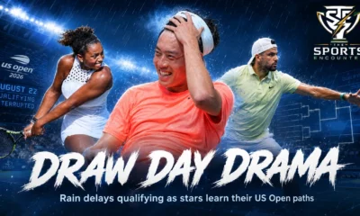 US Open 2026 August 27 wrap featuring qualifying action, rain delays and the release of the men's and women's singles draws in New York.