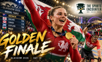 Emma Finucane celebrates a historic fourth gold as Australia top the Glasgow 2026 Commonwealth Games final medal table.