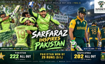 A Celebration of 5000 ODIs Match 30: Sarfaraz’s Six Catches Help Pakistan Survive De Villiers’ Defiance