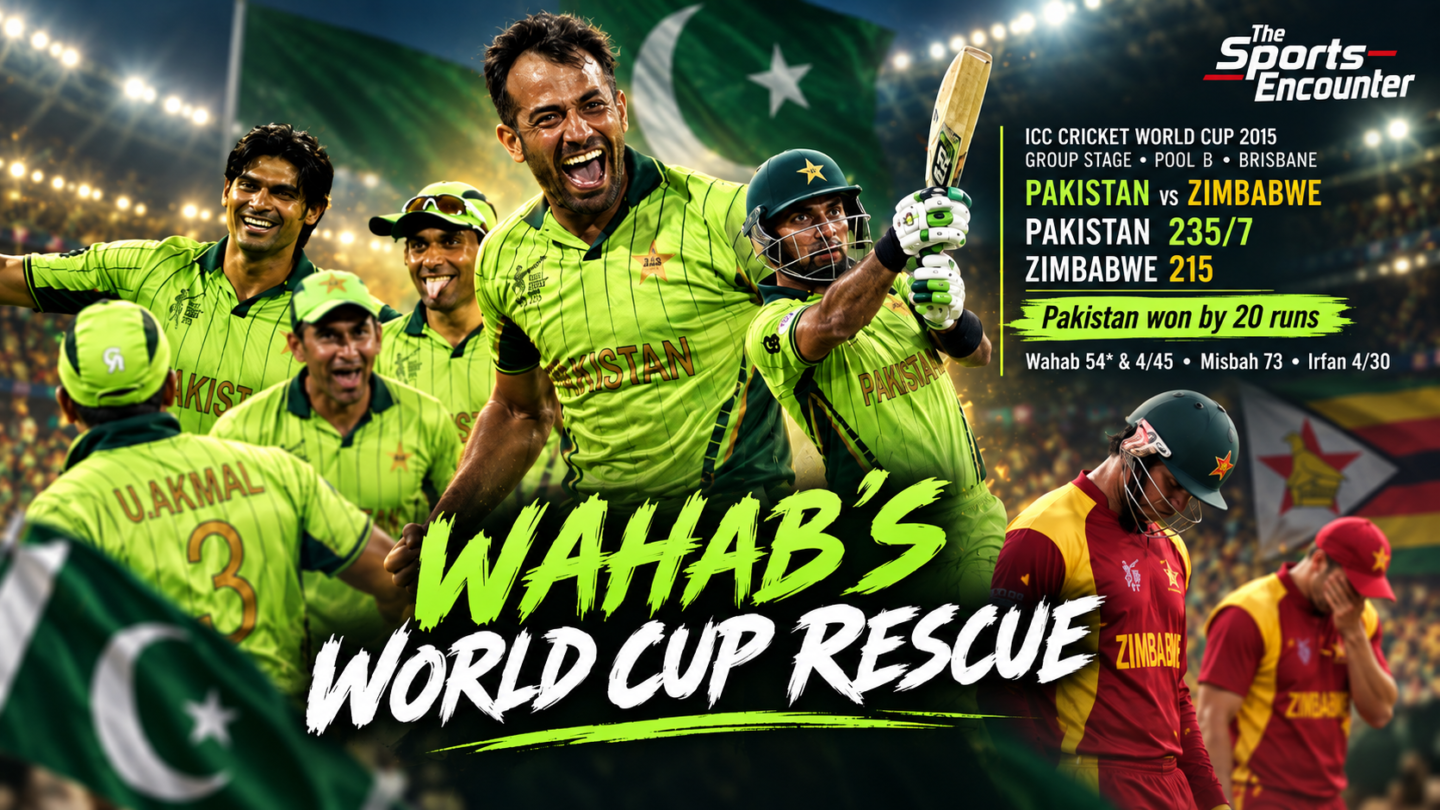 A Celebration of 5000 ODIs Match 31: Wahab Riaz Turns Pakistan’s 4/2 Crisis Into a World Cup Lifeline Against Zimbabwe