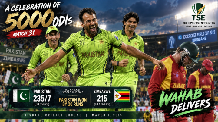 A Celebration of 5000 ODIs Match 31: Wahab Riaz Turns Pakistan’s 4/2 Crisis Into a World Cup Lifeline Against Zimbabwe