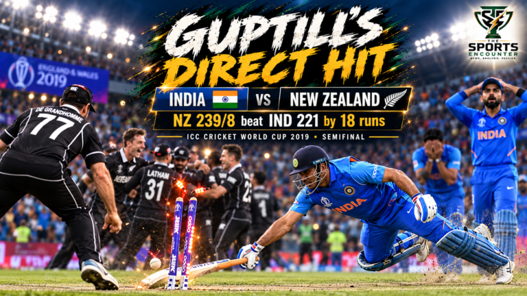 A Celebration of 5000 ODIs Match 38: India Rise From 5/3, but Guptill’s Direct Hit Sends New Zealand Back to the World Cup Final