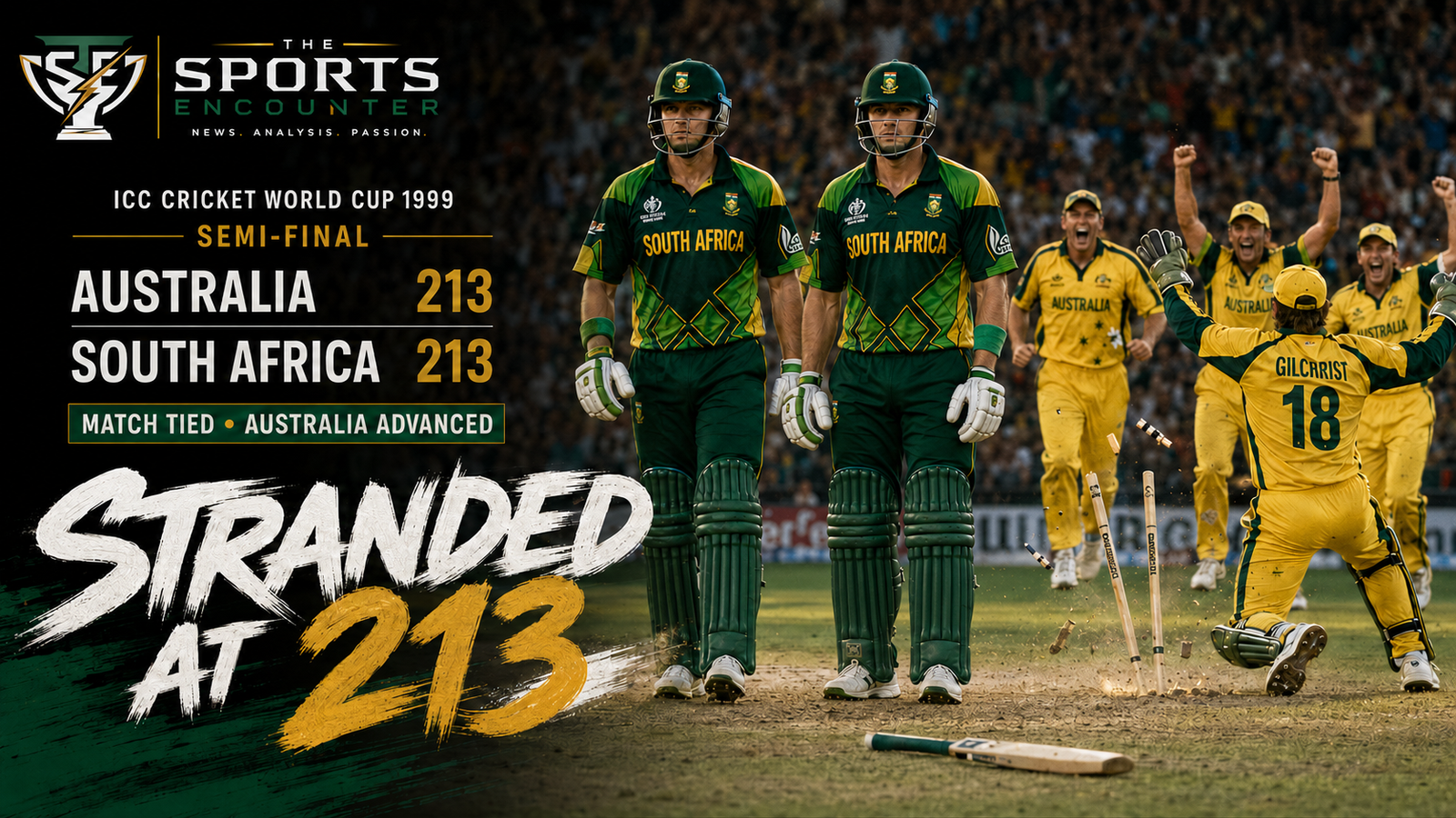 A Celebration of 5000 ODIs Match 15: One Run, Two Stranded Batters and South Africa’s World Cup Collapse