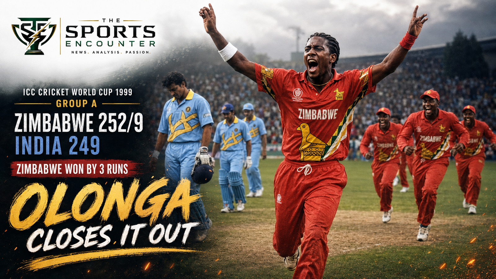 A Celebration of 5000 ODIs Match 16: Olonga Takes Three Wickets as India Fall Three Runs Short