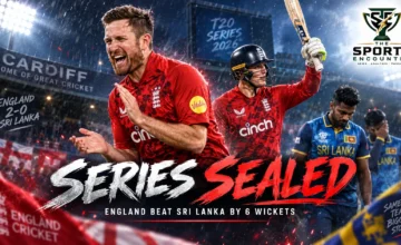 England’s Liam Dawson and Tom Banton celebrate after a six-wicket win over Sri Lanka in the second T20I at Cardiff, sealing the series 2-0.