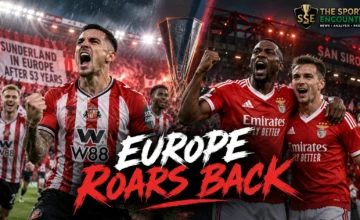 Sunderland players celebrate their Europa League return as Benfica celebrate a historic 2-0 win over AC Milan at San Siro.