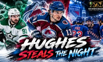 T.J. Hughes celebrates his preseason hat trick for the Colorado Avalanche as Tyler Seguin returns for the Dallas Stars and New York Rangers players celebrate their 6-1 win over the Islanders.