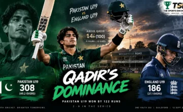 Abdul Qadir celebrates after scoring 146 for Pakistan Under-19s against England Under-19s in the second Youth ODI at Guildford.