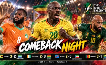 Marshall Munetsi celebrates Zimbabwe’s dramatic comeback against Sierra Leone alongside key moments from Côte d’Ivoire, Cameroon and DR Congo on the opening night of AFCON 2027 qualifying.
