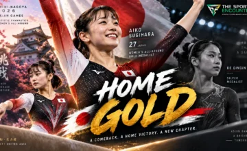 Aiko Sugihara of Japan competes in women's artistic gymnastics at the Aichi-Nagoya 2026 Asian Games, where she won the individual all-around gold medal.