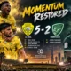 Al Wasl players celebrate a 5-2 ADNOC Pro League win over Khorfakkan at Zabeel Stadium as the team restores momentum before facing Al Ain and Asian competition.
