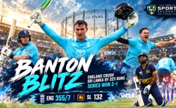 Tom Banton celebrates his maiden England century as Liam Dawson and Jordan Cox help England crush Sri Lanka by 223 runs and win the ODI series 2-1.