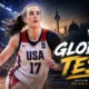 Caitlin Clark featured in a cinematic Team USA basketball graphic ahead of her senior World Cup debut at the 2026 FIBA Women’s Basketball World Cup in Berlin.