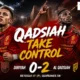 Mateo Retegui and Julián Quiñones featured in a cinematic Al-Qadsiah graphic after their goals secured a 2-0 Saudi Pro League win over Diriyah.