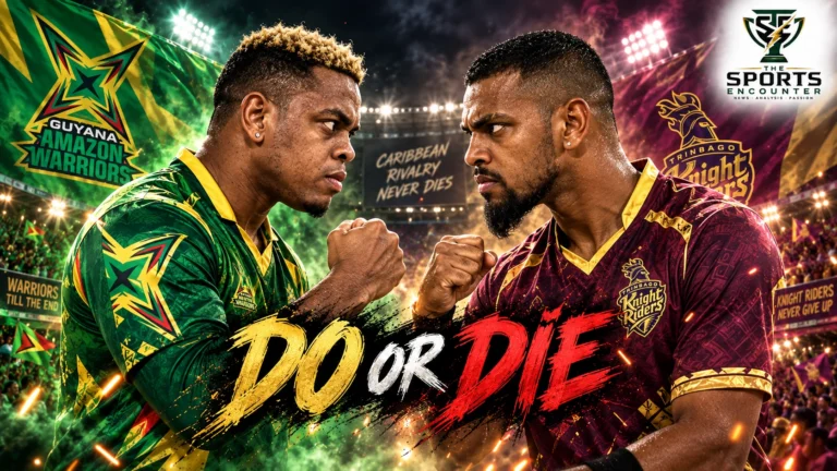 Nicholas Pooran and Sunil Narine of Trinbago Knight Riders face Guyana Amazon Warriors in a cinematic CPL 2026 must-win showdown at Providence.
