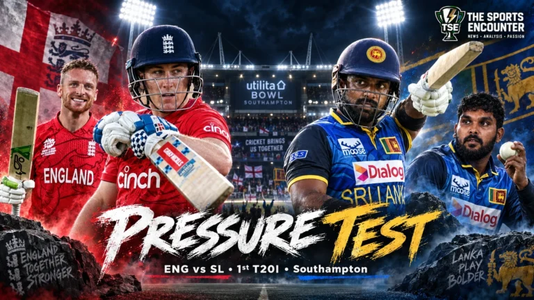Harry Brook and Jos Buttler represent England opposite Charith Asalanka and Wanindu Hasaranga of Sri Lanka ahead of the 2026 T20I series opener in Southampton.