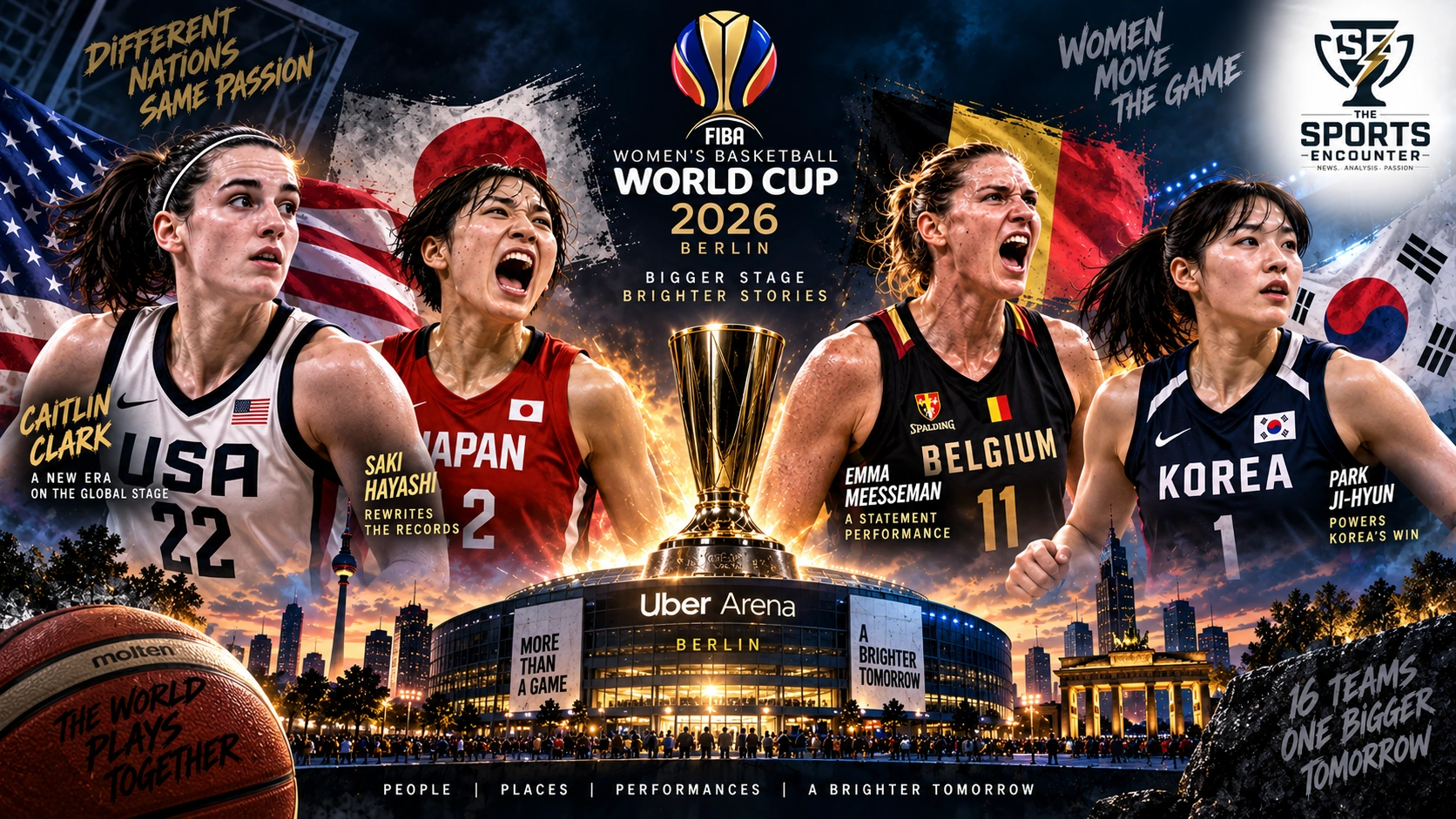 Caitlin Clark, Saki Hayashi, Emma Meesseman and Park Ji-hyun feature in The Sports Encounter’s Day 1 wrap of the 2026 FIBA Women’s Basketball World Cup in Berlin.