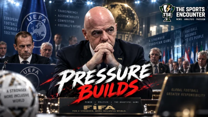 Gianni Infantino faces growing European pressure as UEFA, Greek football officials and former Germany director Oliver Bierhoff back leadership change ahead of the 2027 FIFA presidential election.