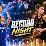 France players celebrate a record 22 three-pointers at the FIBA Women’s World Cup 2026 as Belgium also advances after beating Australia.