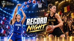 France players celebrate a record 22 three-pointers at the FIBA Women’s World Cup 2026 as Belgium also advances after beating Australia.