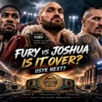 Tyson Fury, Anthony Joshua and Oleksandr Usyk featured in a heavyweight boxing graphic as Fury claims the Joshua fight is off and calls for a Usyk trilogy.